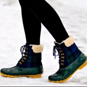 Sperry for j. Crew shearwater boots green blue